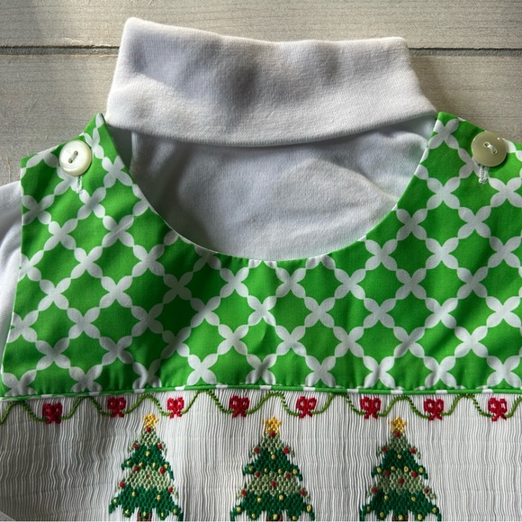 NWT Silly Goose Green Holiday Tree Christmas Dress & Removable Shirt - Picture 3 of 4